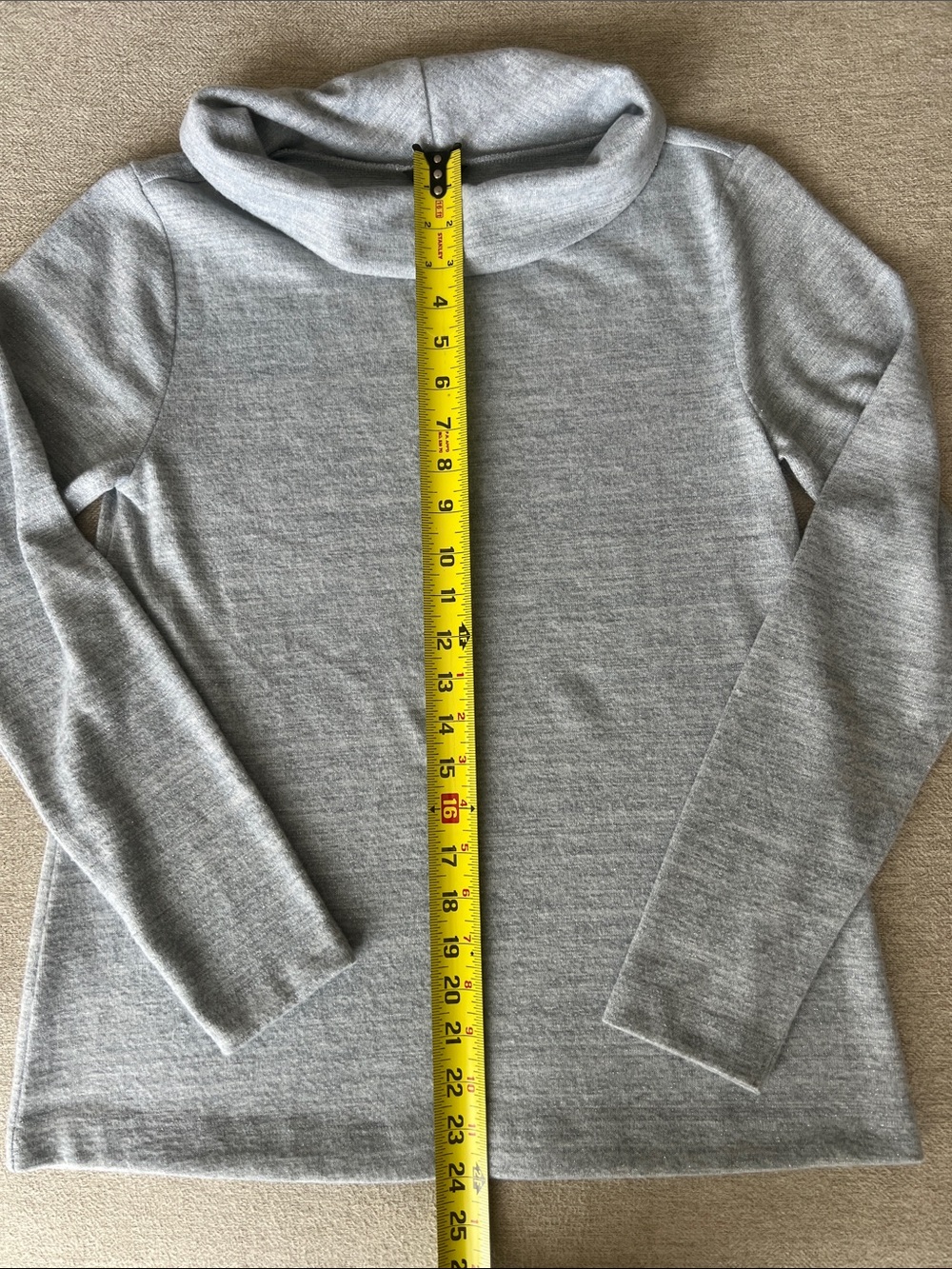 Ann Taylor Light Gray Knit Turtleneck Long Sleeve Top - Picture 8 of 9